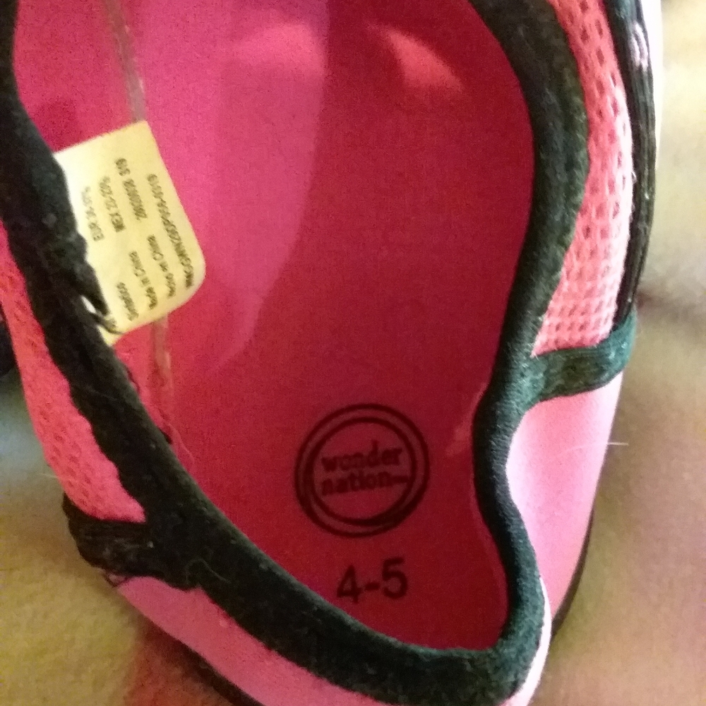Pink swim shoes size 4-5